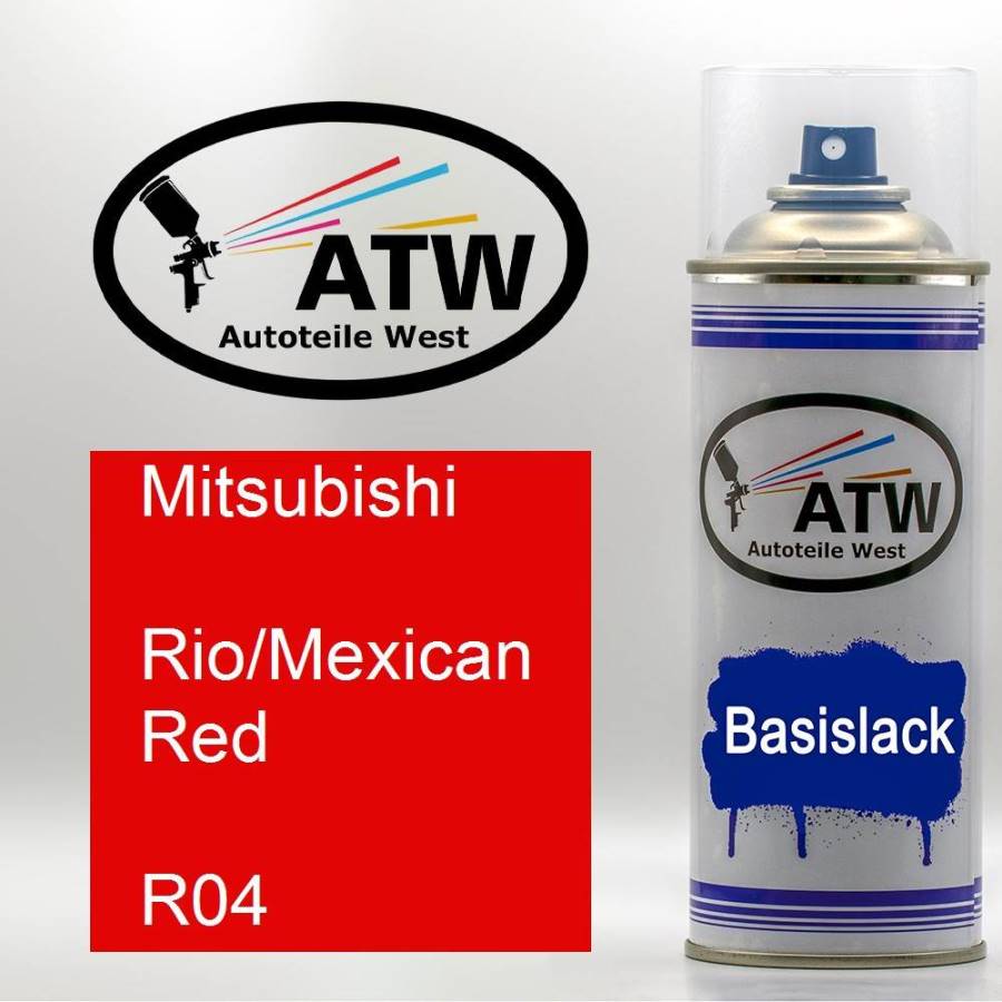 Mitsubishi, Rio/Mexican Red, R04: 400ml Sprühdose, von ATW Autoteile West.